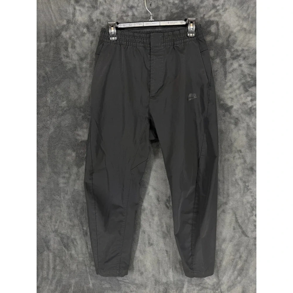 Nike Sportswear Bonded Woven Pants Black Tapered Joggers AR3221-010 Mens Medium - Picture 1 of 12